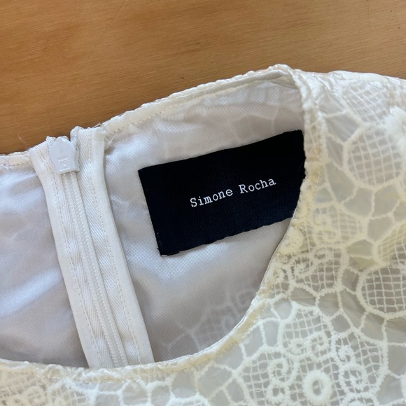 Simone Rocha Lace Floral Ruffle Dress - Picture 3 of 7